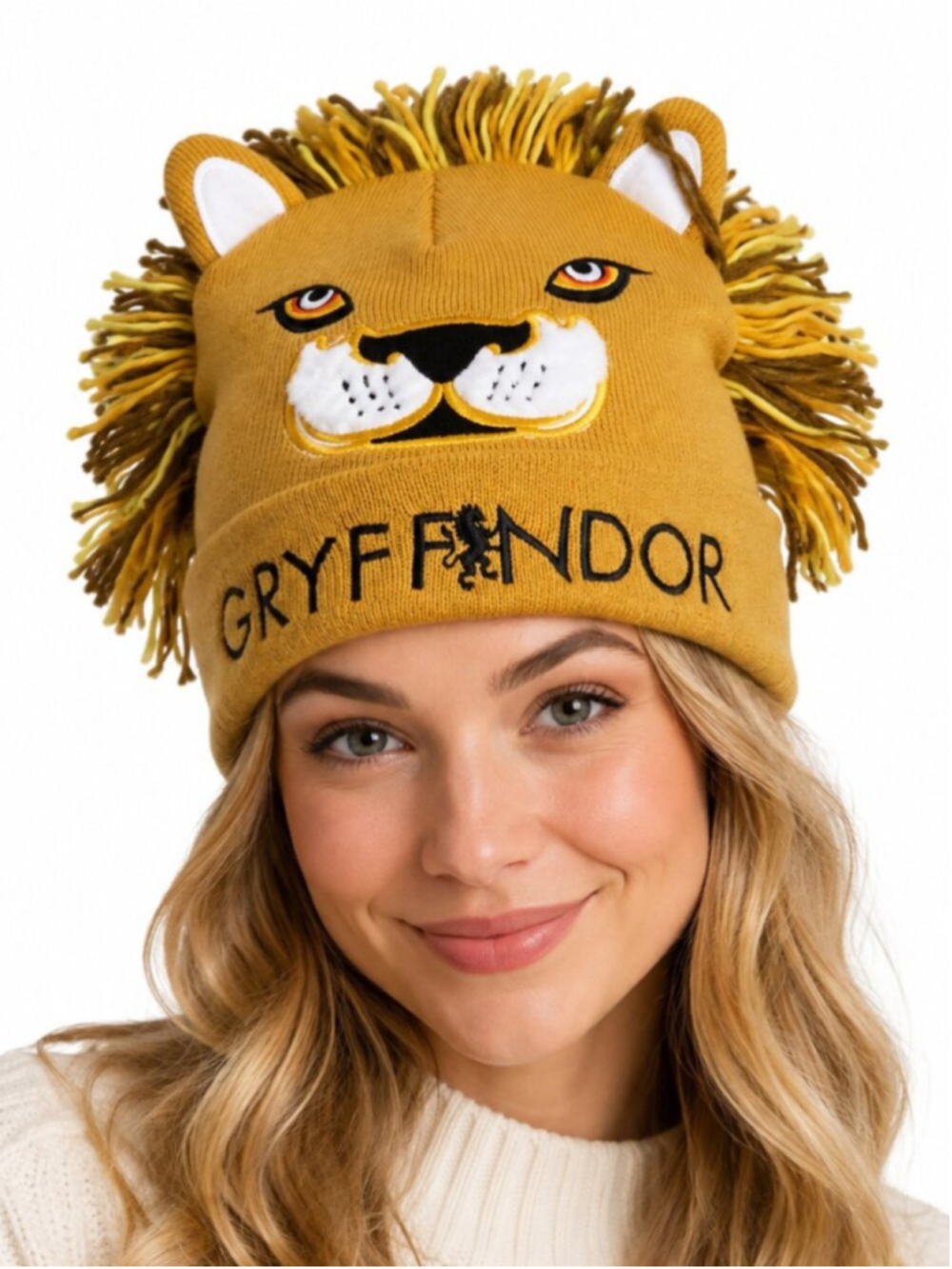 MAD ENGINE Harry Potter Luna Lovegood Lion Gryffindor Winter Hat Beanie Toque OS